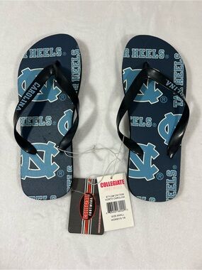 North Carolina Tar Heels Navy Flip Flops